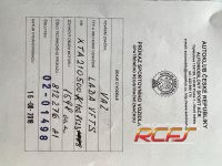 Sport certificate of the historic vehicle / Průkaz sportovního vozidla